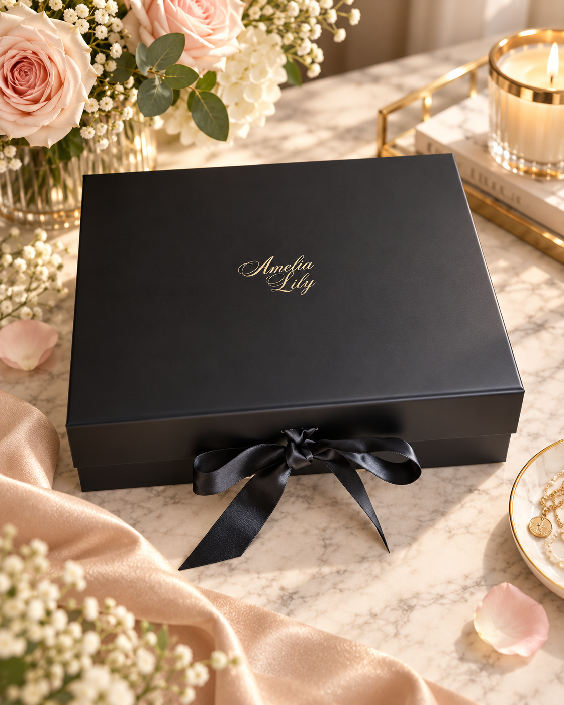 Laser-engraved branded gift box, a BVLS studio sample